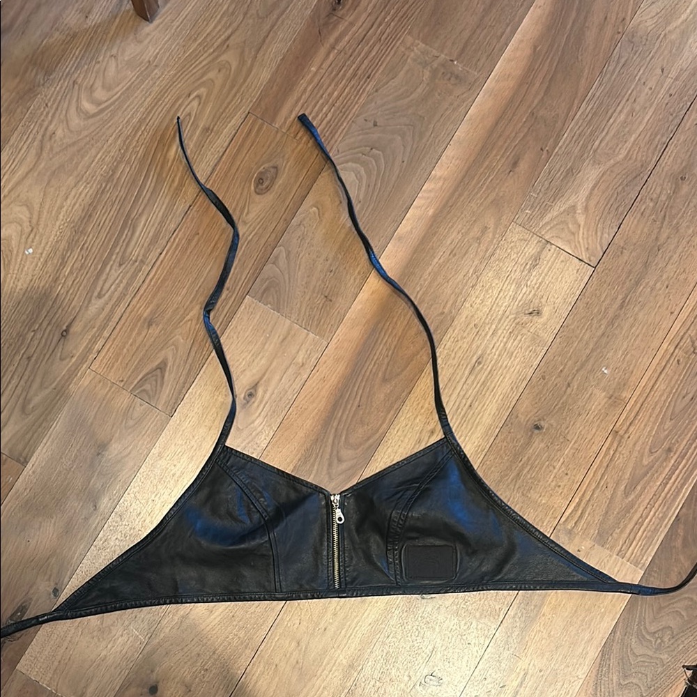 Leather Everlast Halter Crop top